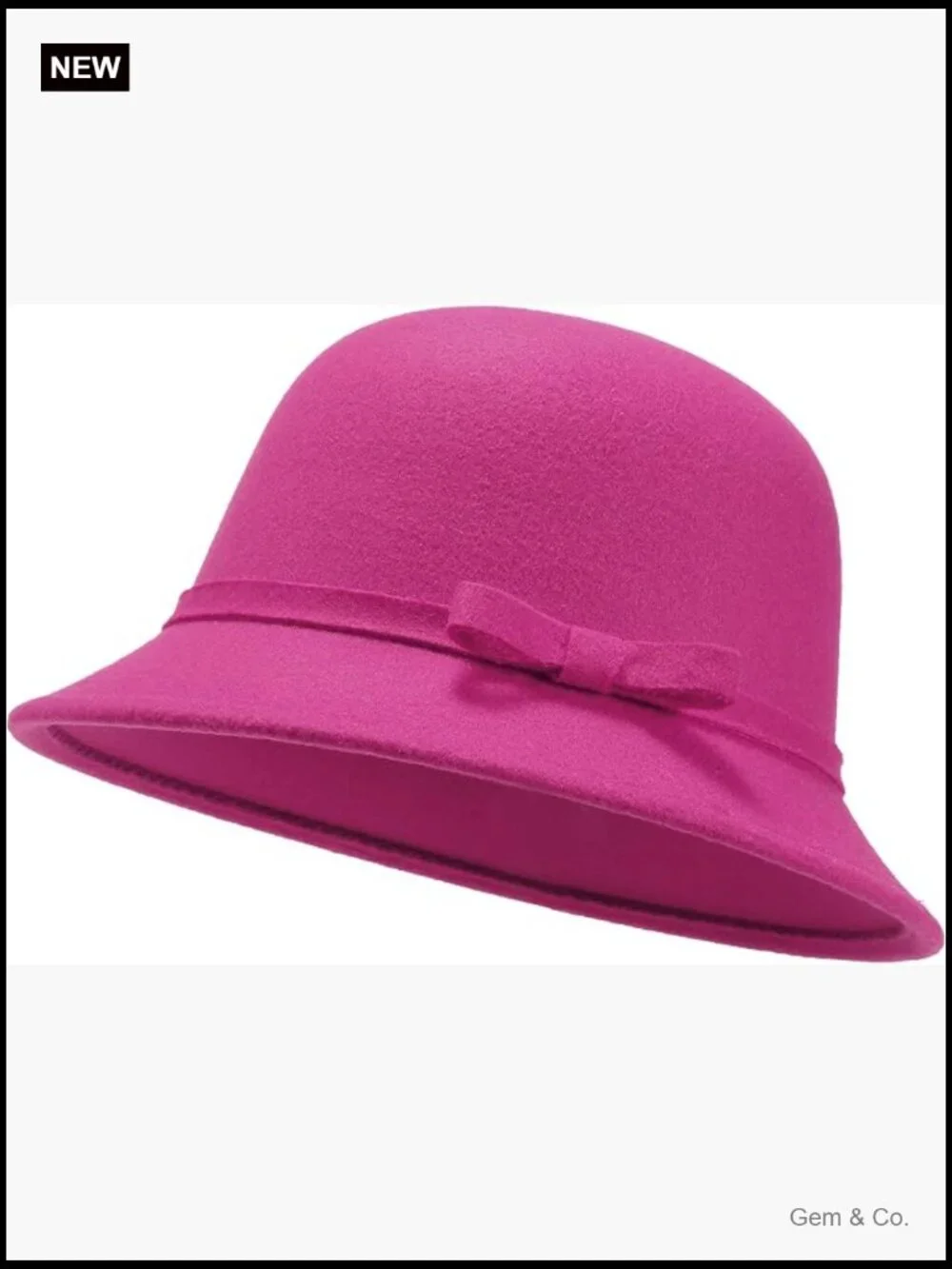 Felt Bucket Hat Adjustable Vintage Bowler Suede Wool